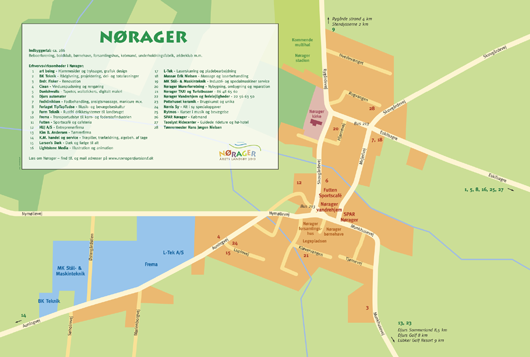 Nørager bykort